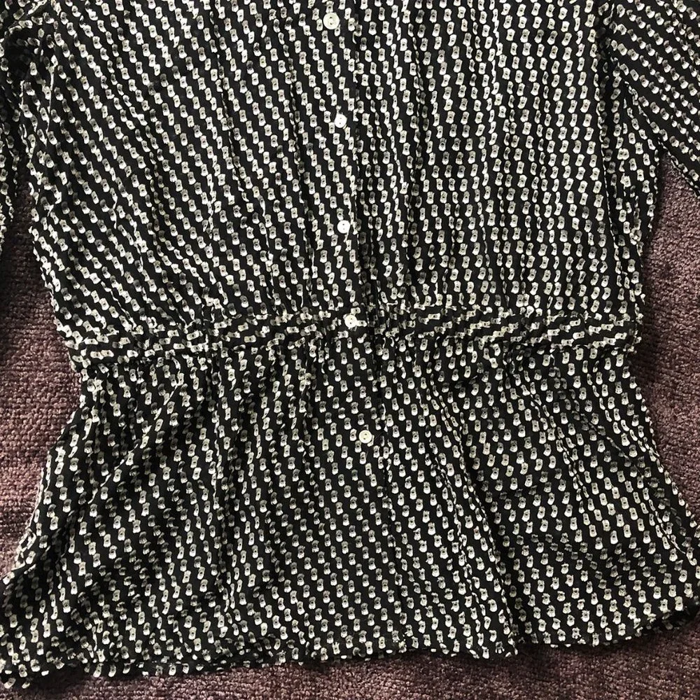 & Other Stories Black and White Pattern Blouse - Picture 5 of 11